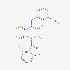 3-[[4-(2,6-difluorobenzoyl)-3-methyl-2-oxo-3H-quinoxalin-1-yl]methyl]benzonitrile