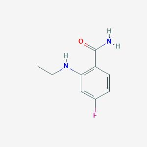 molecular formula C9H11FN2O B2595458 2-(Ethylamino)-4-fluorobenzamide CAS No. 1555285-70-5