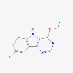 molecular formula C12H10FN3O B259546 4-ethoxy-8-fluoro-5H-pyrimido[5,4-b]indole 