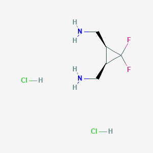 [(1R,3S)-3-(Aminomethyl)-2,2-difluorocyclopropyl]methanamine;dihydrochloride