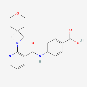 4-[[2-(7-Oxa-2-azaspiro[3.5]nonan-2-yl)pyridine-3-carbonyl]amino]benzoic acid