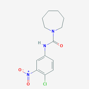 molecular formula C13H16ClN3O3 B2595492 N-(4-chloro-3-nitrophenyl)azepane-1-carboxamide CAS No. 886636-36-8