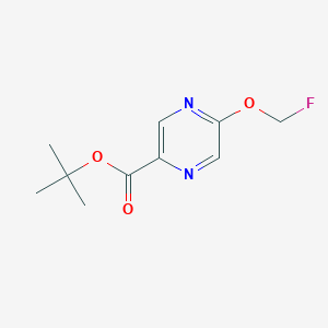 molecular formula C10H13FN2O3 B2595498 5-(氟甲氧基)吡嗪-2-甲酸叔丁酯 CAS No. 1956318-53-8