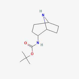 molecular formula C12H22N2O2 B2595516 2-(Boc-amino)-8-azabicyclo[3.2.1]octane CAS No. 1403766-83-5; 1408076-01-6; 1419101-51-1