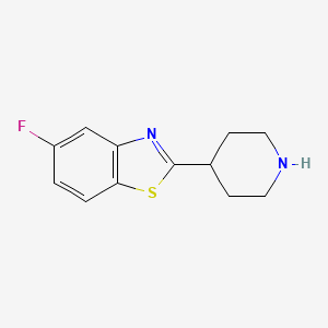 molecular formula C12H13FN2S B2595530 5-氟-2-(哌啶-4-基)-1,3-苯并噻唑 CAS No. 1095644-94-2