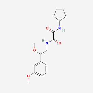 molecular formula C17H24N2O4 B2595536 N1-cyclopentyl-N2-(2-methoxy-2-(3-methoxyphenyl)ethyl)oxalamide CAS No. 1797558-18-9