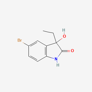 molecular formula C10H10BrNO2 B2595553 5-bromo-3-ethyl-3-hydroxy-1,3-dihydro-2H-indol-2-one CAS No. 329695-46-7