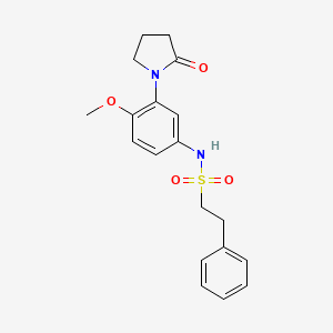 N-(4-methoxy-3-(2-oxopyrrolidin-1-yl)phenyl)-2-phenylethanesulfonamide