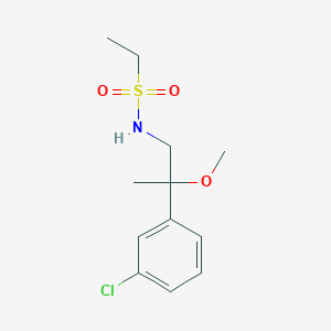 molecular formula C12H18ClNO3S B2595583 N-(2-(3-chlorophenyl)-2-methoxypropyl)ethanesulfonamide CAS No. 1788560-06-4