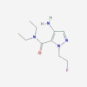 molecular formula C10H17FN4O B2595587 4-Amino-N,N-diethyl-1-(2-fluoroethyl)-1H-pyrazole-5-carboxamide CAS No. 2101199-98-6