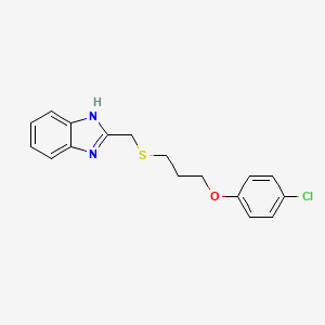 molecular formula C17H17ClN2OS B2595589 2-[3-(4-chlorophenoxy)propylsulfanylmethyl]-1H-benzimidazole CAS No. 867041-75-6