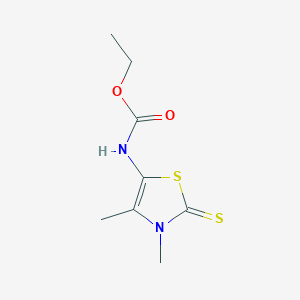 molecular formula C8H12N2O2S2 B259559 (3,4-Dimethyl-2-thioxo-2,3-dihydro-thiazol-5-yl)-carbamic acid ethyl ester 