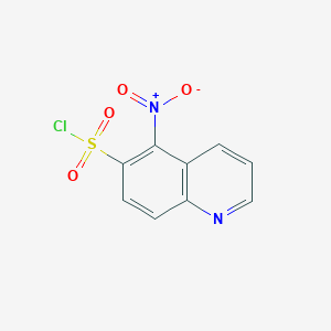 molecular formula C9H5ClN2O4S B2595632 5-Nitroquinoline-6-sulfonyl chloride CAS No. 1282396-73-9