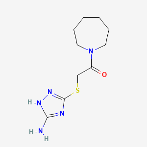 molecular formula C10H17N5OS B2595655 2-((5-amino-1H-1,2,4-triazol-3-yl)thio)-1-(azepan-1-yl)ethanone CAS No. 688761-14-0