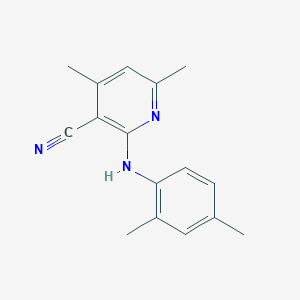molecular formula C16H17N3 B259566 2-(2,4-Dimethyl-phenylamino)-4,6-dimethyl-nicotinonitrile 