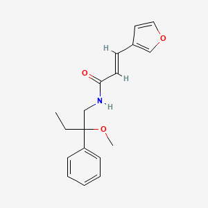molecular formula C18H21NO3 B2595663 (E)-3-(呋喃-3-基)-N-(2-甲氧基-2-苯基丁基)丙烯酰胺 CAS No. 1798431-85-2