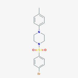 molecular formula C17H19BrN2O2S B259567 1-(4-Bromo-benzene-sulfonyl)-4-(p-tolyl)-piperazine 