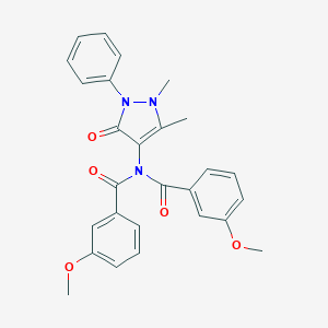 N-(1,5-dimethyl-3-oxo-2-phenyl-2,3-dihydro-1H-pyrazol-4-yl)-3-methoxy-N-(3-methoxybenzoyl)benzamide