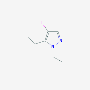 molecular formula C7H11IN2 B2595729 1,5-Diethyl-4-iodo-1H-pyrazole CAS No. 1007489-43-1; 1354704-11-2