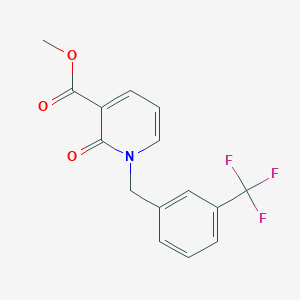 molecular formula C15H12F3NO3 B2595740 2-氧代-1-[3-(三氟甲基)苄基]-1,2-二氢-3-吡啶羧酸甲酯 CAS No. 338754-62-4
