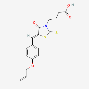 (Z)-4-(5-(4-(allyloxy)benzylidene)-4-oxo-2-thioxothiazolidin-3-yl)butanoic acid
