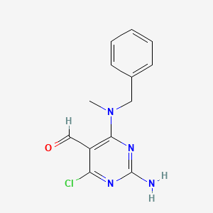 2-Amino-4-[benzyl(methyl)amino]-6-chloropyrimidine-5-carbaldehyde