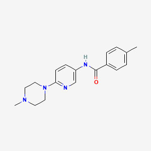 4-methyl-N-[6-(4-methylpiperazin-1-yl)pyridin-3-yl]benzamide