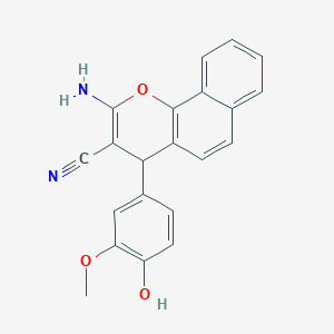 2-amino-4-(4-hydroxy-3-methoxyphenyl)-4H-benzo[h]chromene-3-carbonitrile
