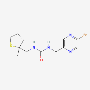 1-[(5-Bromopyrazin-2-yl)methyl]-3-[(2-methylthiolan-2-yl)methyl]urea