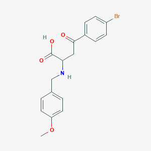 molecular formula C18H18BrNO4 B2595789 4-(4-溴苯基)-2-((4-甲氧基苄基)氨基)-4-氧代丁酸 CAS No. 1042766-80-2
