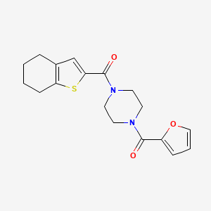 1-(Furan-2-carbonyl)-4-(4,5,6,7-tetrahydro-1-benzothiophene-2-carbonyl)piperazine