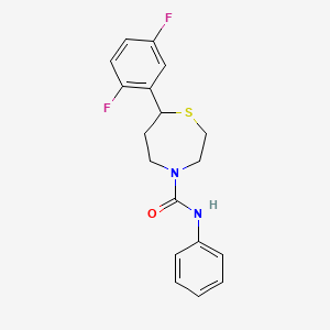 molecular formula C18H18F2N2OS B2595797 7-(2,5-difluorophenyl)-N-phenyl-1,4-thiazepane-4-carboxamide CAS No. 1706221-75-1