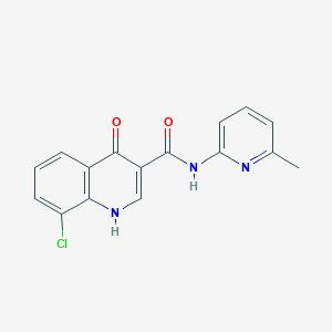 molecular formula C16H12ClN3O2 B2595805 8-氯-4-羟基-N-(6-甲基吡啶-2-基)喹啉-3-甲酰胺 CAS No. 951997-25-4