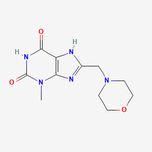 molecular formula C11H15N5O3 B2595808 3-methyl-8-(morpholin-4-ylmethyl)-7H-purine-2,6-dione CAS No. 838874-68-3