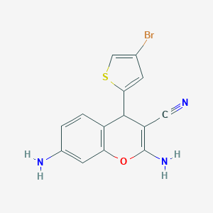 molecular formula C14H10BrN3OS B259581 2,7-diamino-4-(4-bromo-2-thienyl)-4H-chromene-3-carbonitrile 