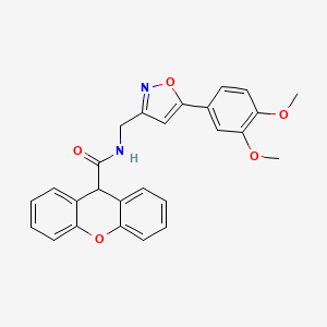 molecular formula C26H22N2O5 B2595810 N-((5-(3,4-二甲氧基苯基)异恶唑-3-基)甲基)-9H-氧杂蒽-9-甲酰胺 CAS No. 953233-61-9