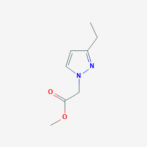 molecular formula C8H12N2O2 B2595812 Methyl 2-(3-ethylpyrazol-1-yl)acetate CAS No. 2282739-46-0