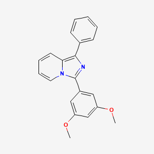 molecular formula C21H18N2O2 B2595816 3-(3,5-二甲氧基苯基)-1-苯基咪唑并[1,5-a]吡啶 CAS No. 305372-73-0