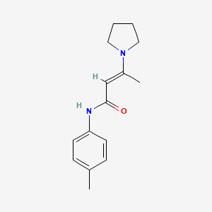 molecular formula C15H20N2O B2595822 (E)-N-(4-甲基苯基)-3-吡咯烷-1-基丁-2-烯酰胺 CAS No. 337921-22-9