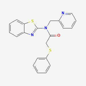 molecular formula C21H17N3OS2 B2595829 N-(benzo[d]thiazol-2-yl)-2-(phenylthio)-N-(pyridin-2-ylmethyl)acetamide CAS No. 886898-99-3