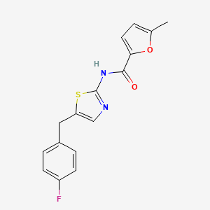 molecular formula C16H13FN2O2S B2595836 N-(5-(4-fluorobenzyl)thiazol-2-yl)-5-methylfuran-2-carboxamide CAS No. 842968-64-3