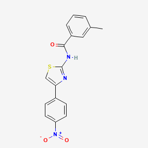 molecular formula C17H13N3O3S B2595838 3-甲基-N-[4-(4-硝基苯基)-1,3-噻唑-2-基]苯甲酰胺 CAS No. 325979-12-2