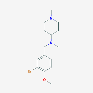 molecular formula C15H23BrN2O B259584 N-(3-bromo-4-methoxybenzyl)-N,1-dimethyl-4-piperidinamine 