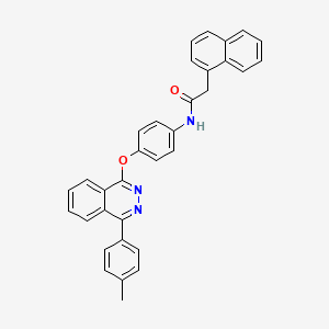 molecular formula C33H25N3O2 B2595846 2-(萘-1-基)-N-(4-((4-(对甲苯基)酞嗪-1-基)氧基)苯基)乙酰胺 CAS No. 315693-65-3