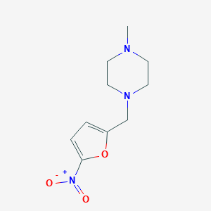 molecular formula C10H15N3O3 B259585 1-({5-Nitro-2-furyl}methyl)-4-methylpiperazine 