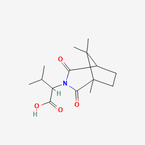 molecular formula C15H23NO4 B2595881 3-Methyl-2-(1,8,8-trimethyl-2,4-dioxo-3-aza-bicyclo[3.2.1]oct-3-YL)-butyric acid CAS No. 1009549-80-7