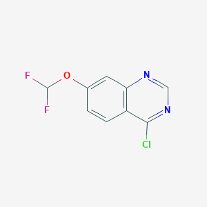 molecular formula C9H5ClF2N2O B2595921 4-氯-7-(二氟甲氧基)喹唑啉 CAS No. 2225142-46-9