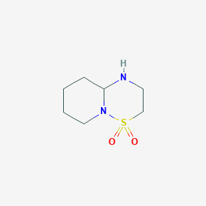 molecular formula C7H14N2O2S B2595939 Octahydropyrido[1,2-b][1,2,4]thiadiazine 4,4-dioxide CAS No. 160427-82-7