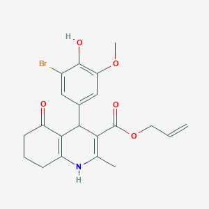 Prop-2-enyl 4-[3-bromo-4-hydroxy-5-(methyloxy)phenyl]-2-methyl-5-oxo-1,4,5,6,7,8-hexahydroquinoline-3-carboxylate