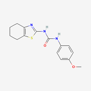 molecular formula C15H17N3O2S B2595940 1-(4-甲氧基苯基)-3-(4,5,6,7-四氢-1,3-苯并噻唑-2-基)脲 CAS No. 330189-51-0